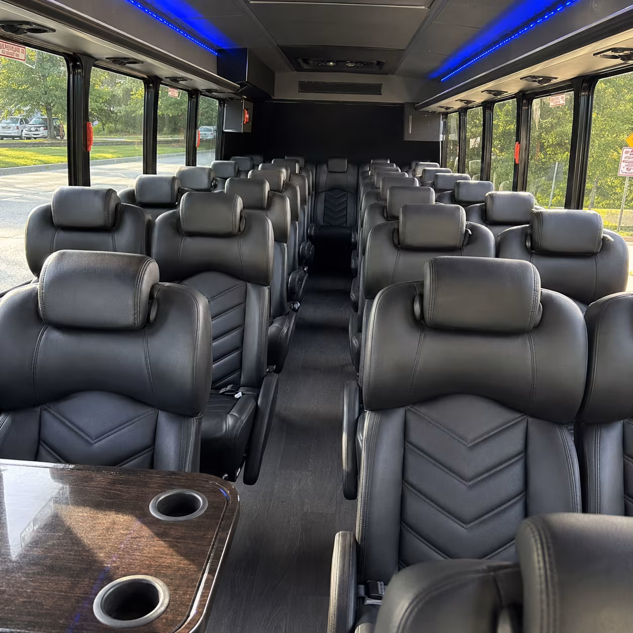 bryan 28 passenger minibus inside
