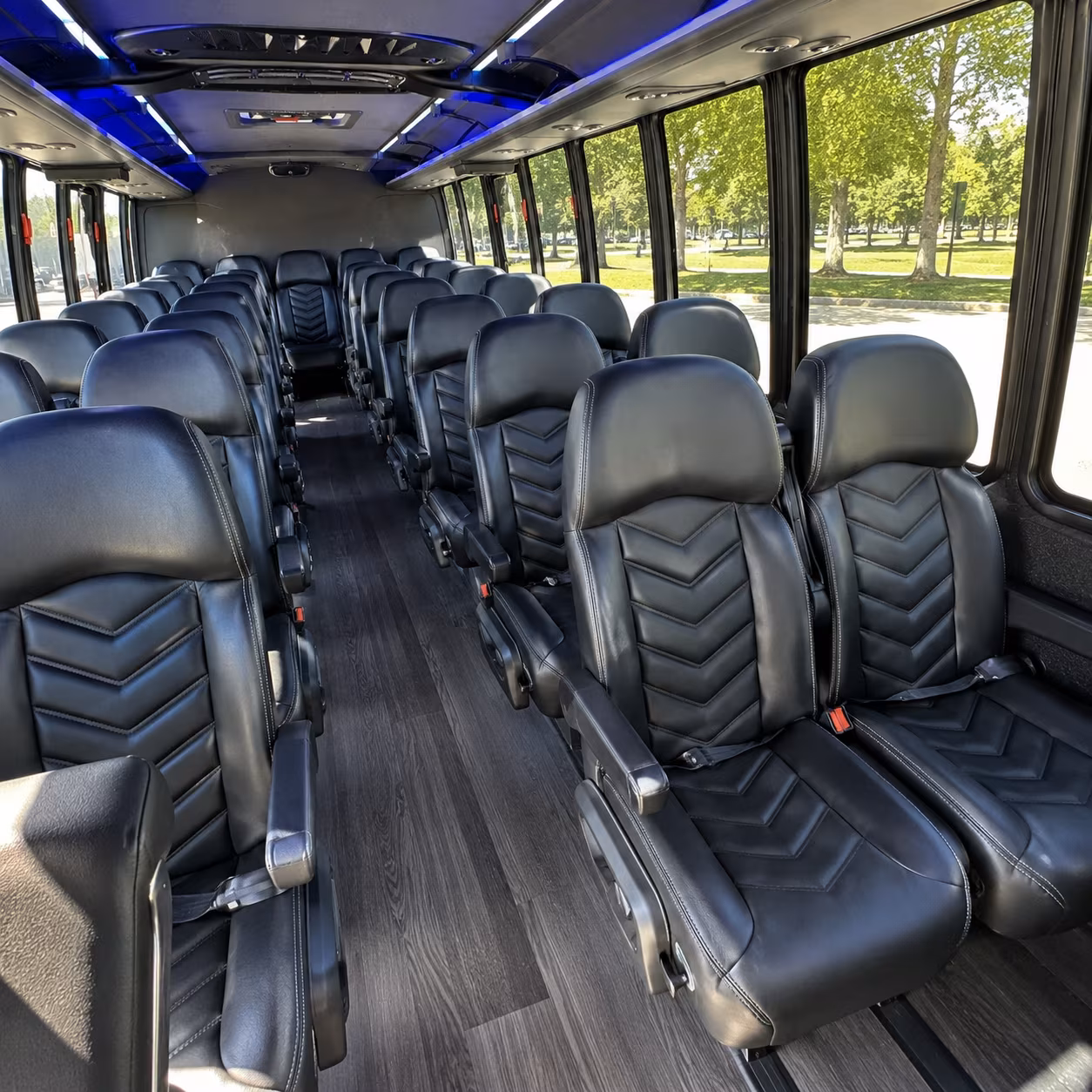 bryan 35 passenger minibus interior