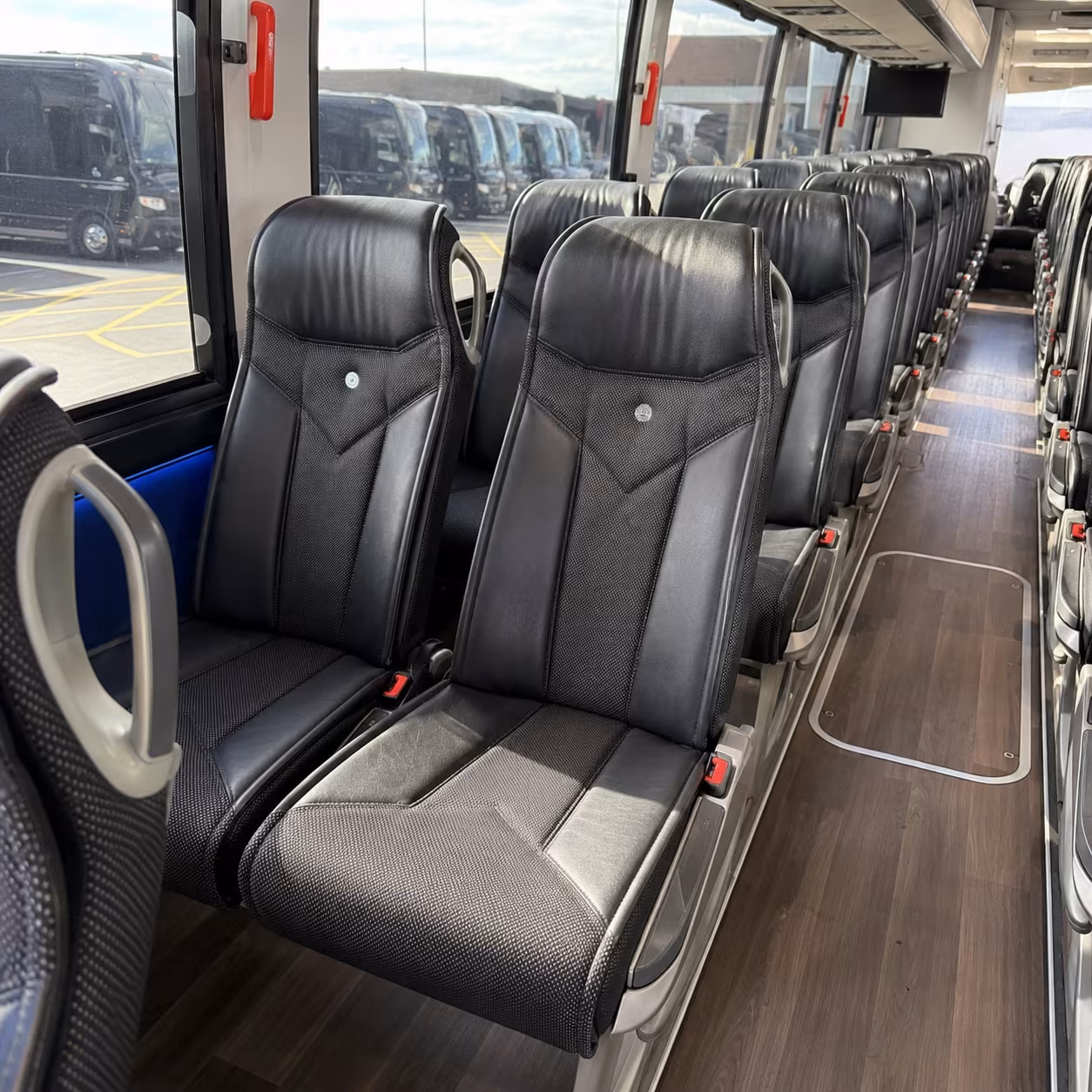 bryan 40 passenger charter bus interior