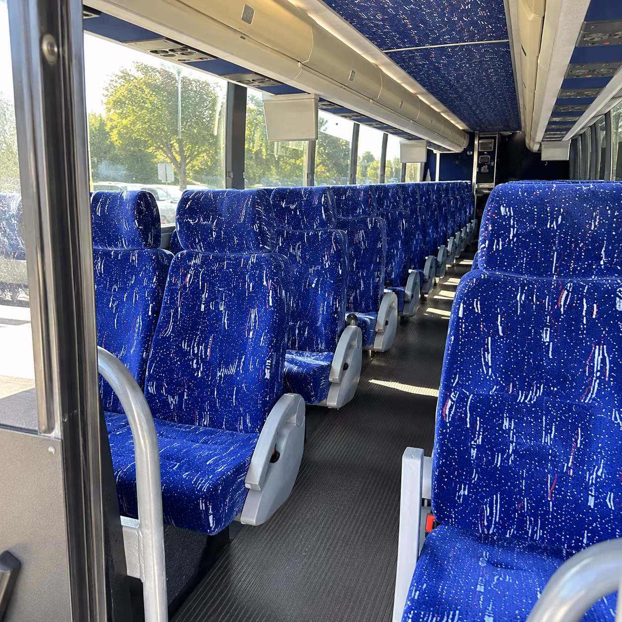 bryan 50 passenger charter bus inside