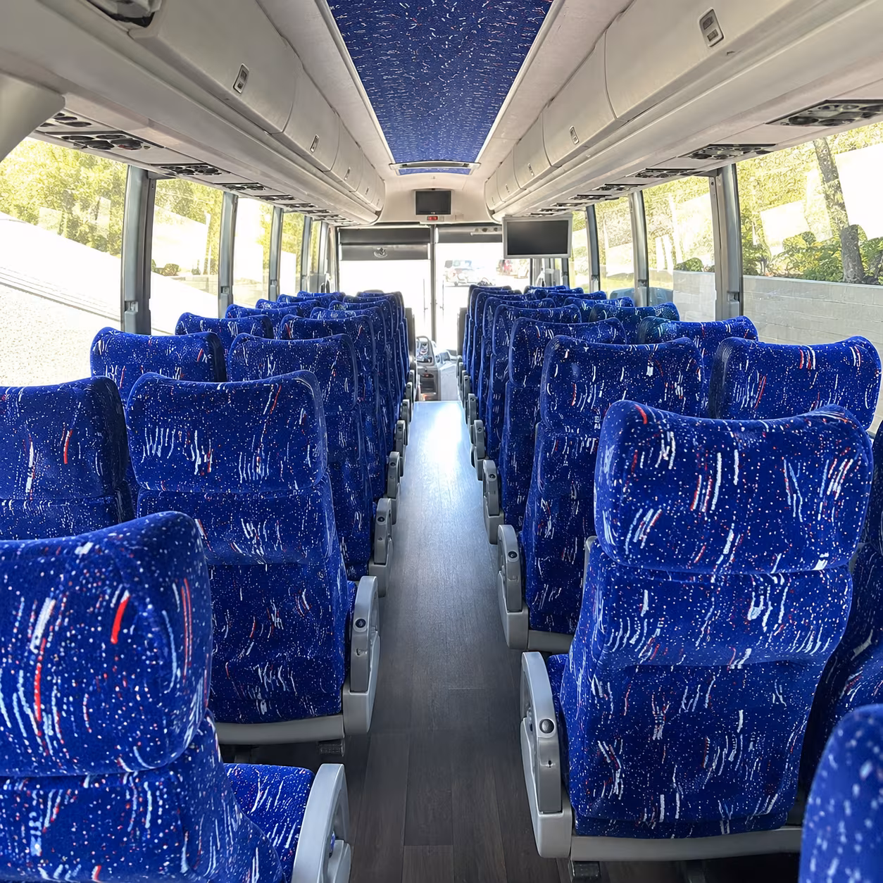 bryan 50 passenger charter bus interior