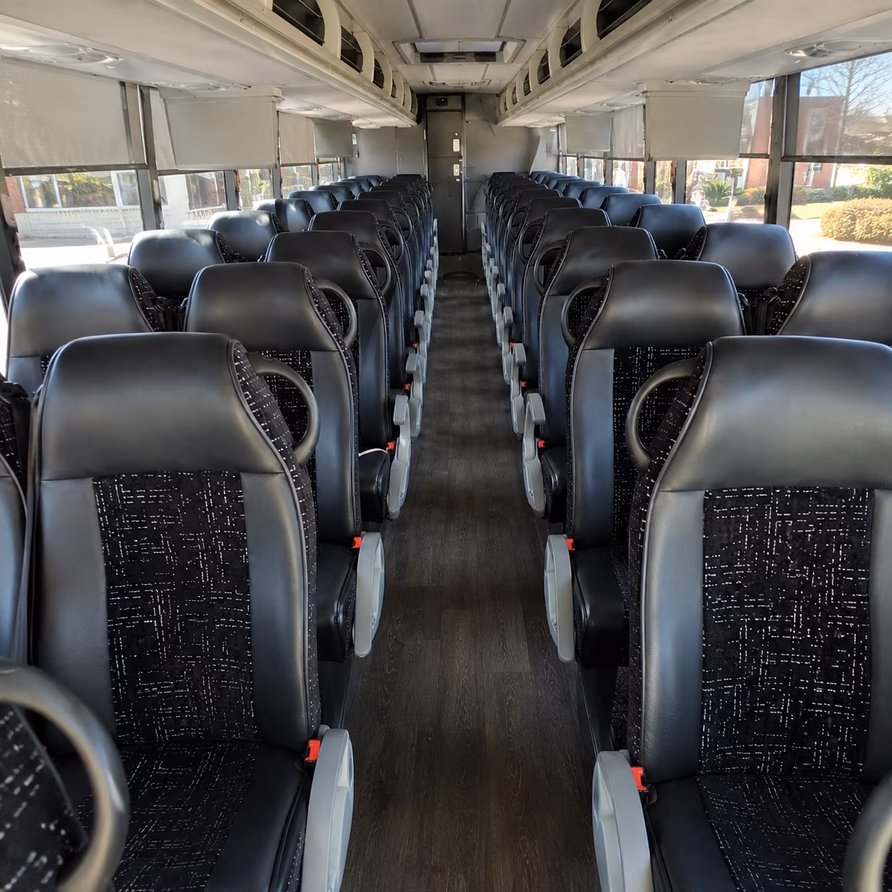 bryan 54 passenger charter bus inside