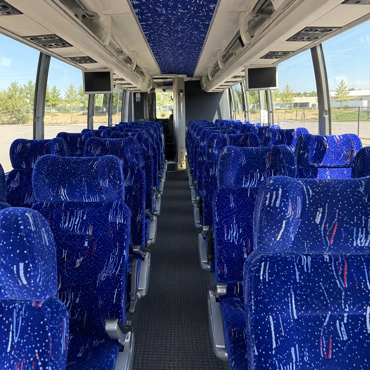 bryan 54 passenger charter bus interior