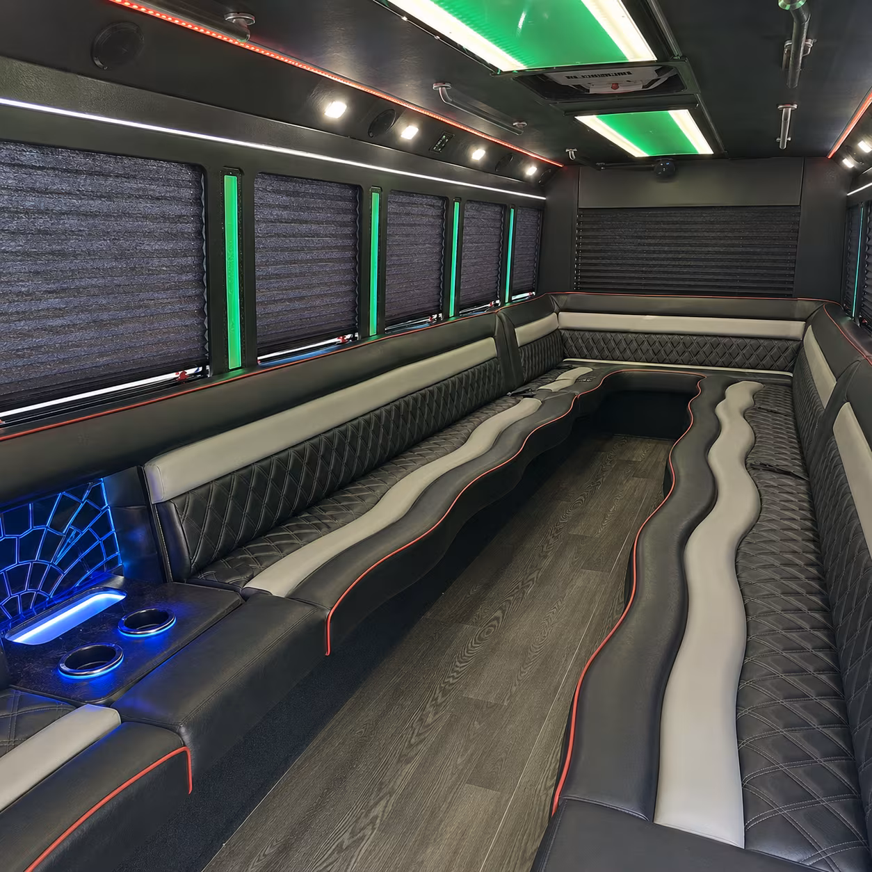 bryan night town party bus rental