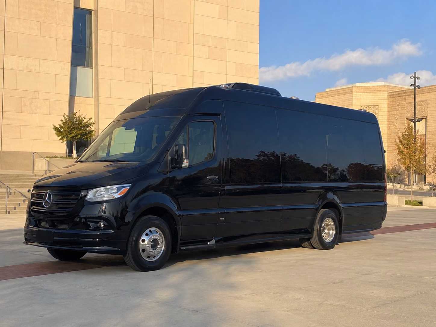 bryan sprinter van with driver